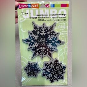 Stampendous Jumbo Snowflakes Cling Rubber Stamps